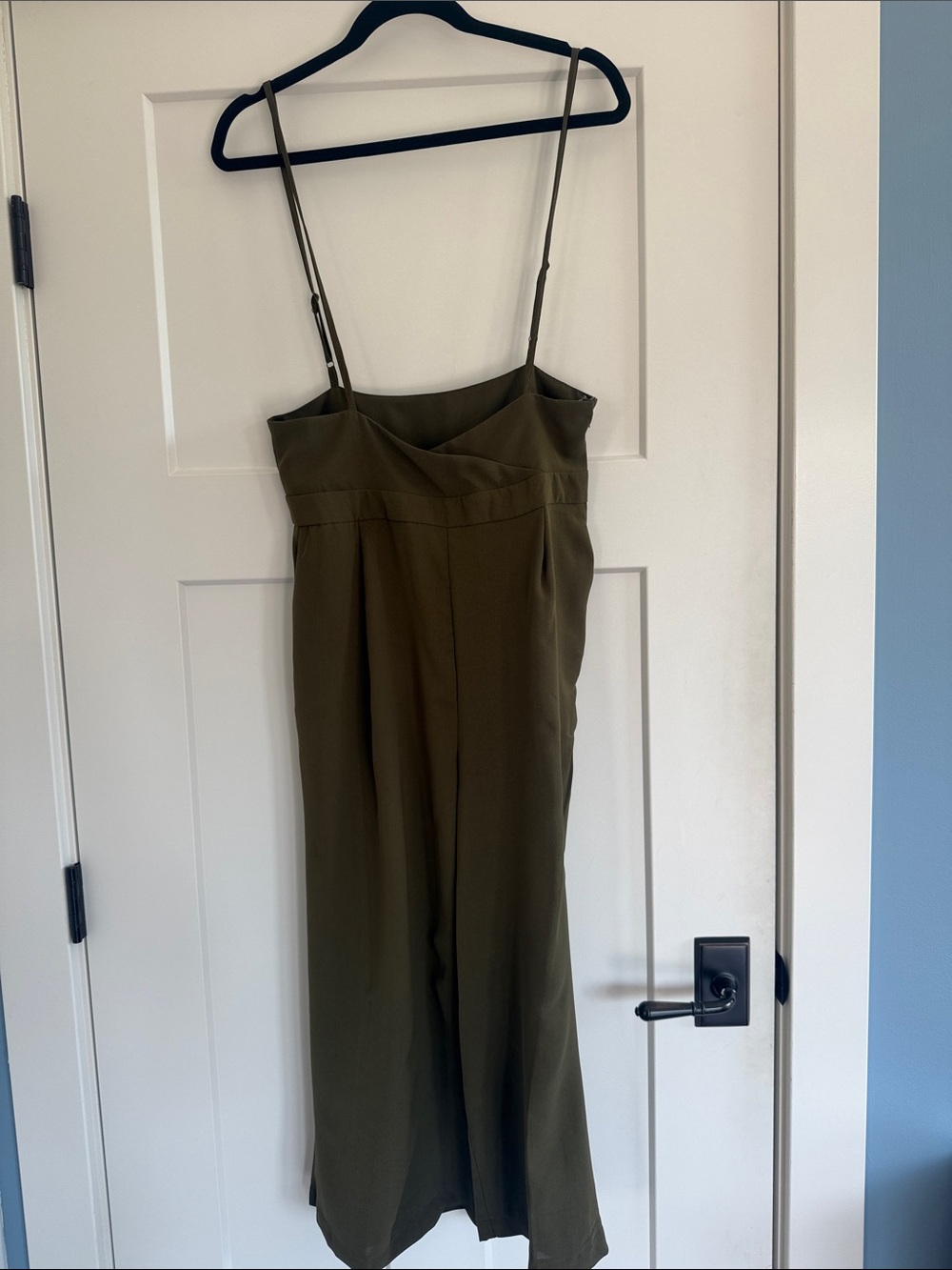 Hayden Los Angeles Olive Green Strappy Wide-Leg Jumpsuit NWT Large